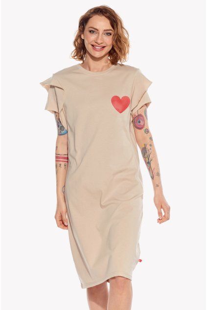 Milina, Dámske šaty, Safari, Srdce (Veľkosť XS)